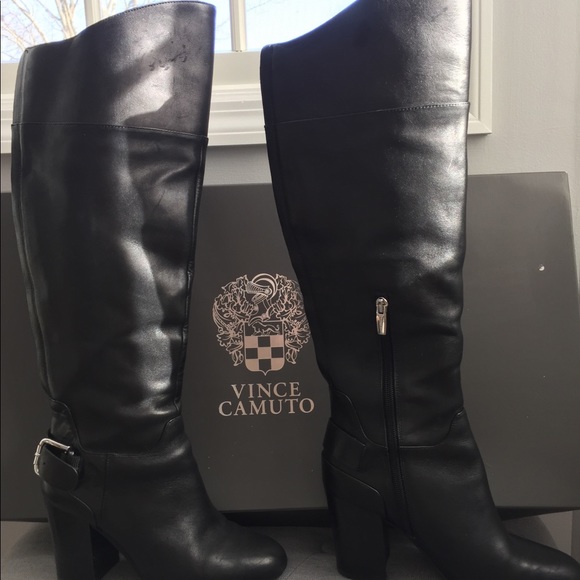 Vince Camuto Black Sidney tall leather boot - Picture 6 of 8